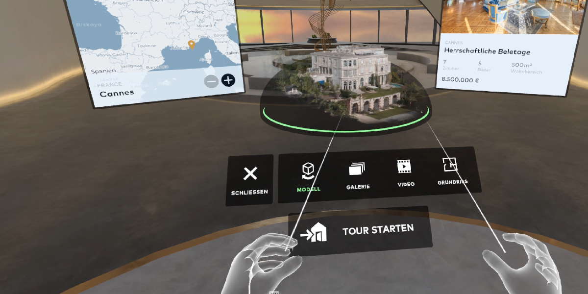 Azury Experience VR application screenshot